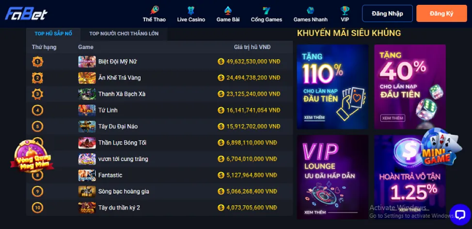 Hình ảnh game Nổ Hũ với biểu tượng jackpot